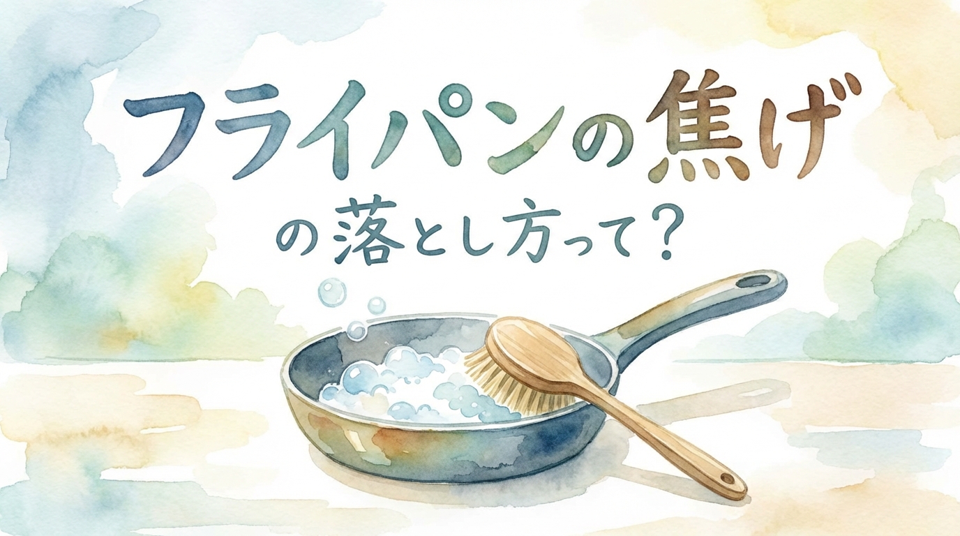フライパンの焦げの落とし方って？