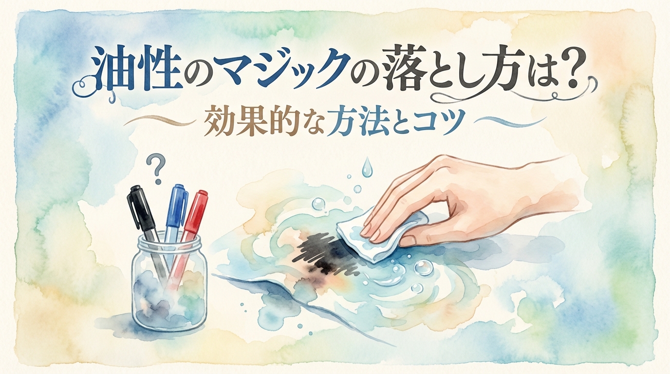 油性のマジックの落とし方は？