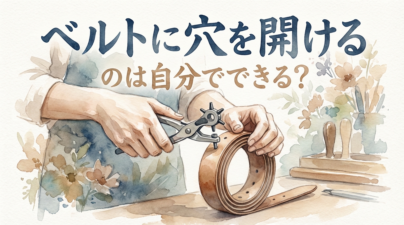 ベルトに穴を開けるのは自分でできる？