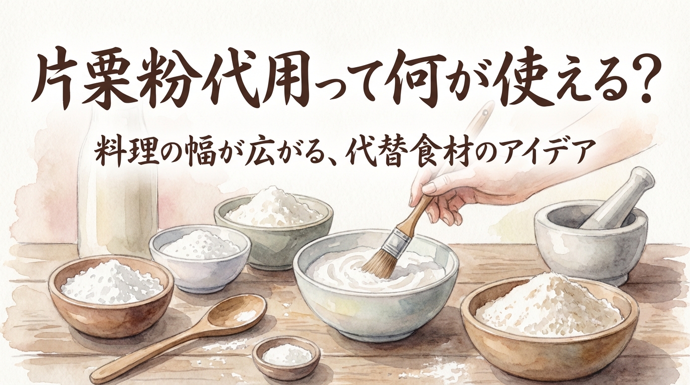 片栗粉代用って何が使える？