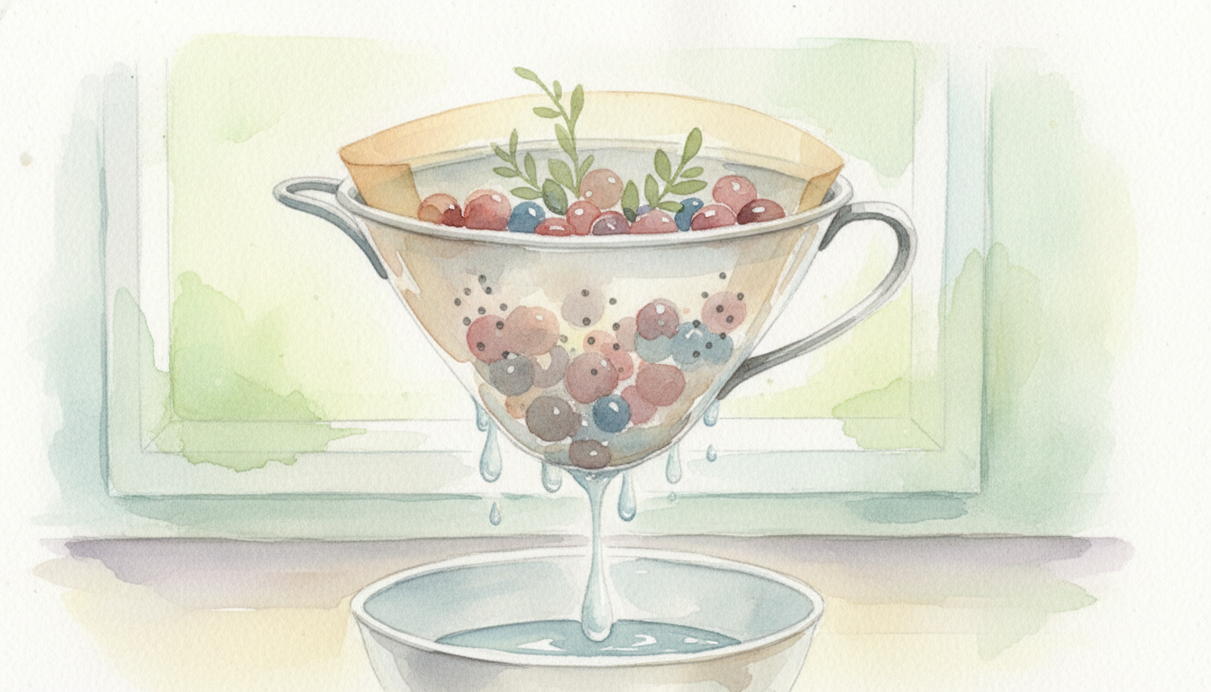 コーヒーフィルターは濾し器の代用として優秀です