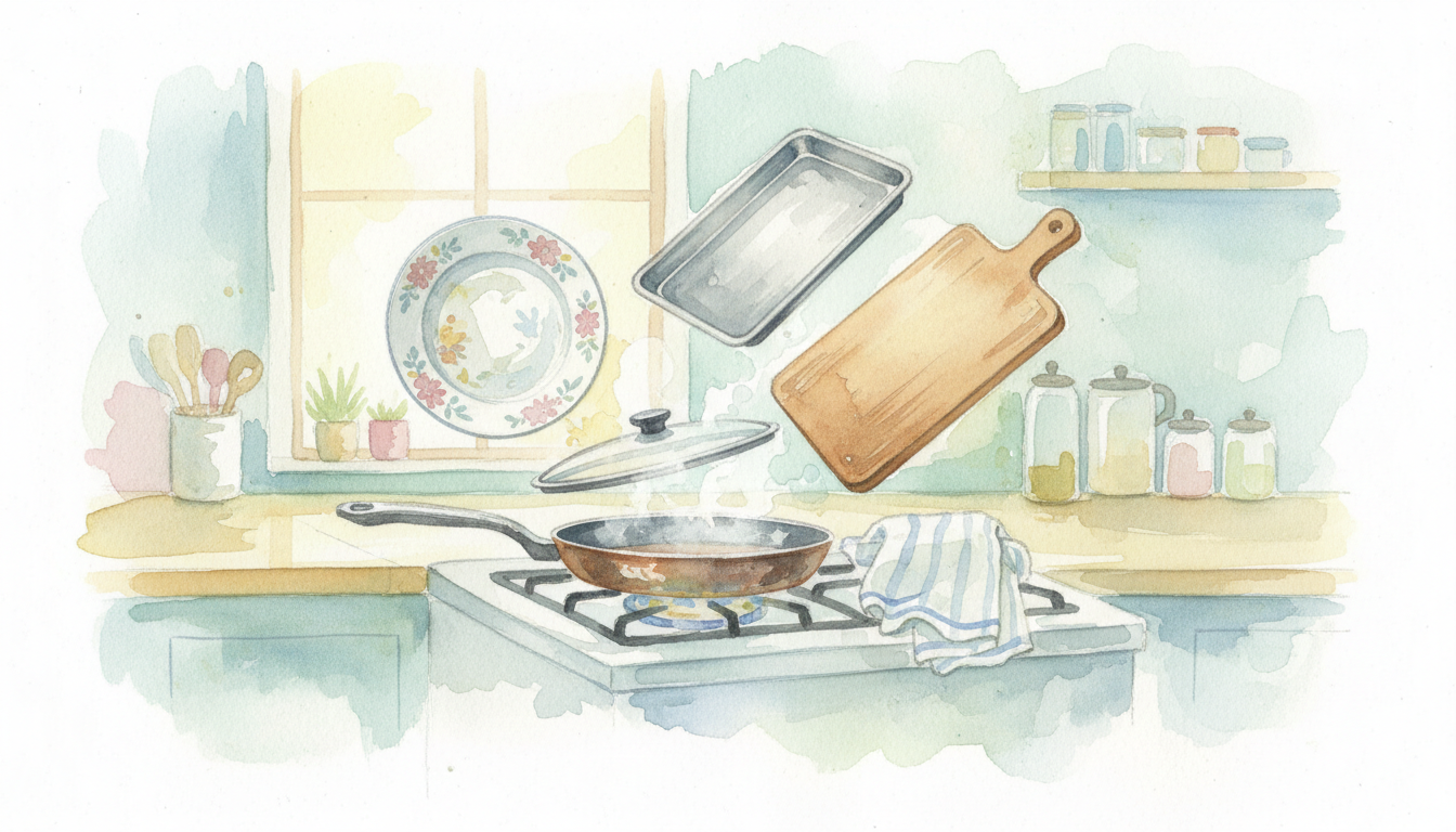 フライパンの蓋は身近なもので代用できます