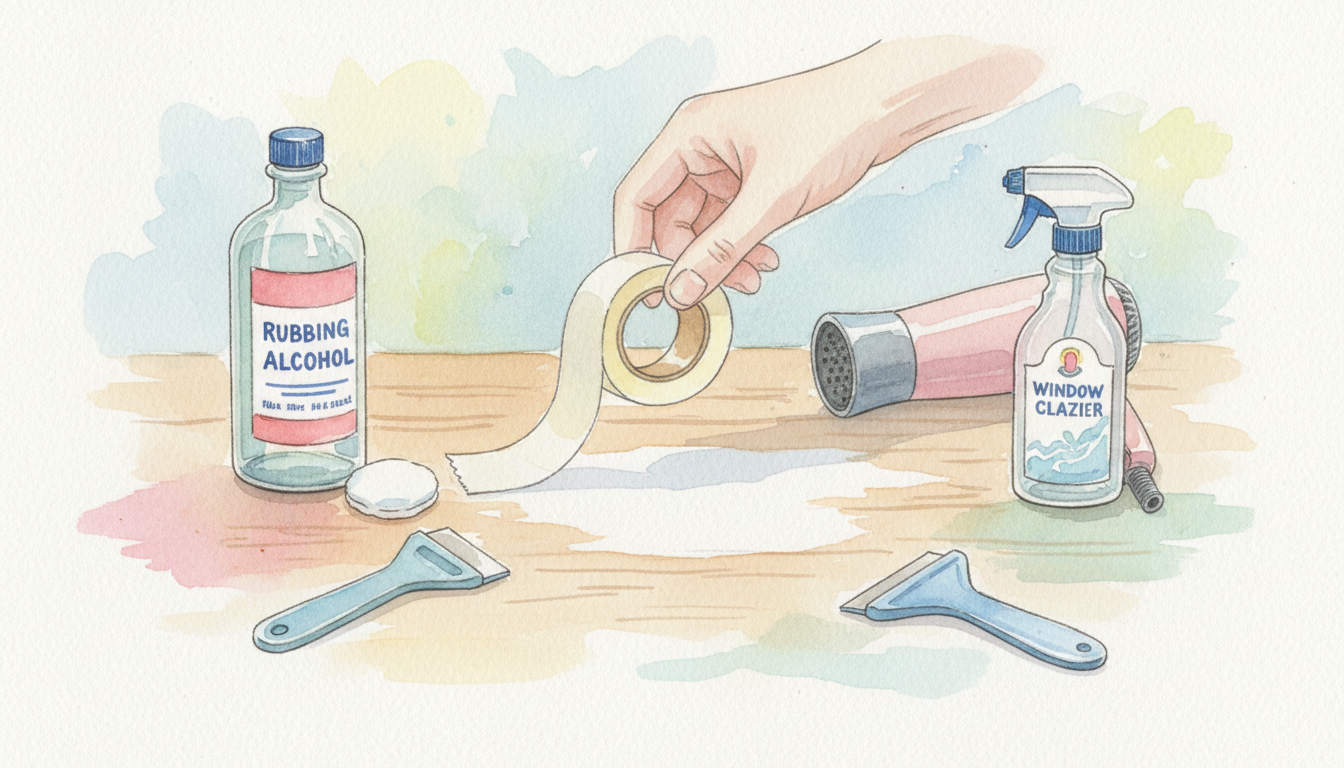 両面テープは家にあるもので綺麗に剥がせます